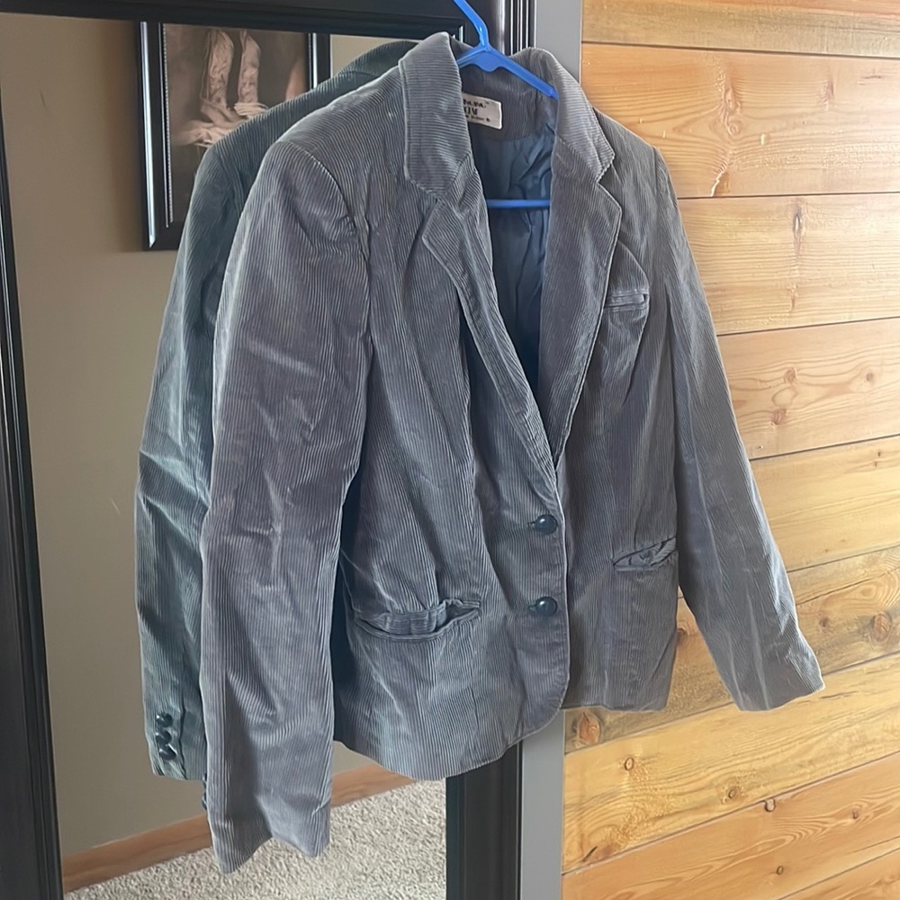 Grey corduroy dress jacket